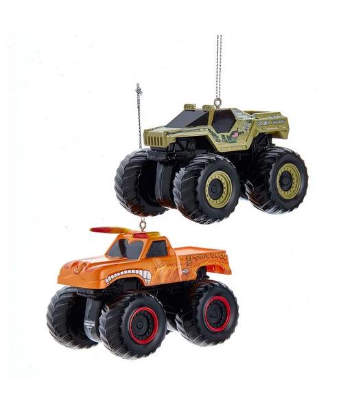 Set of 2 Monster Jam® El Toro Loco and Soldier Fortune Ornaments MJ1211