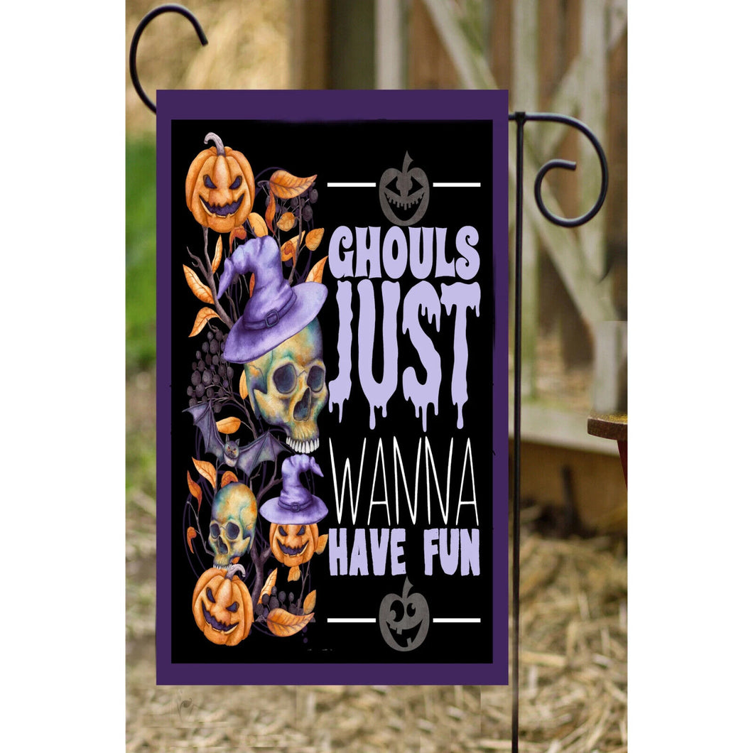 Flags Galore Ghouls Just Wanna Have Fun Garden Flag Halloween