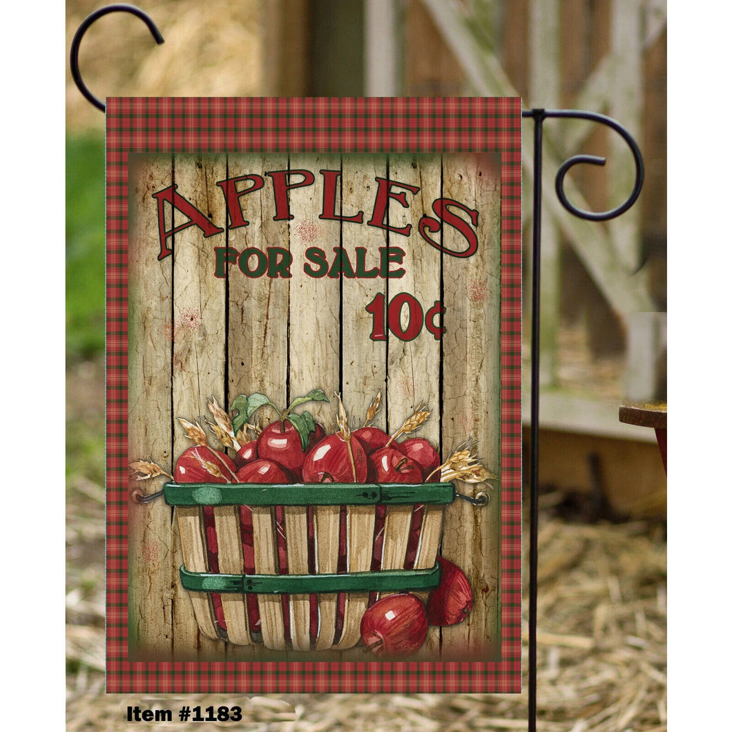 Flags Galore Apples in Basket Garden Flag  Fall