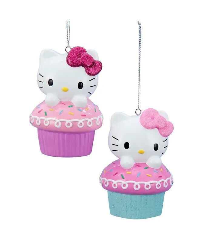 Set of 2 Hello Kitty™ With Cupcake Ornaments HK1241