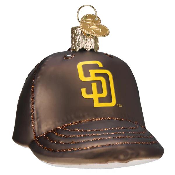 Old World Christmas Padres Baseball Cap Ornament