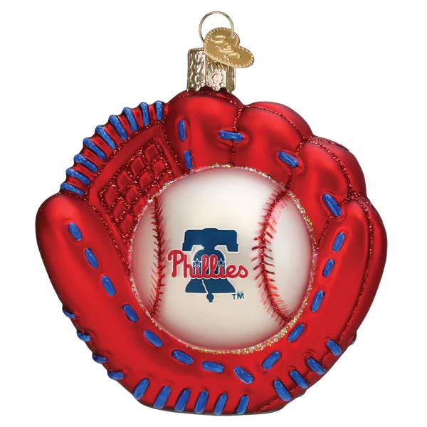 Old World Christmas Phillies Baseball MItt Ornament