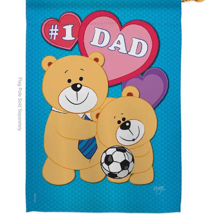 Two Group Flags Love Dad Family Father Day House Flag