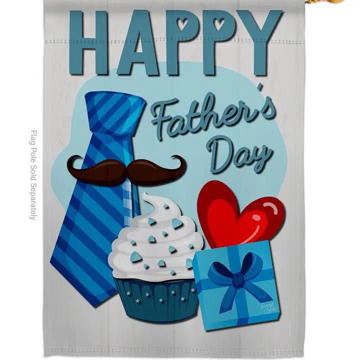 Two Group Flags Happy Father's Day Family Father Sweet House Flag