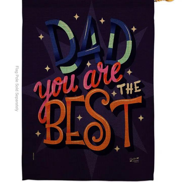 Two Group Flags Dad Are Best Family Father Day House Flag