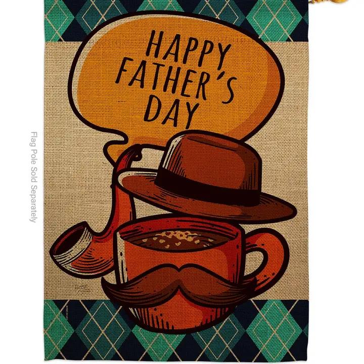 Two Group Flags Classic Father Day Family Coffee Tea House Flag