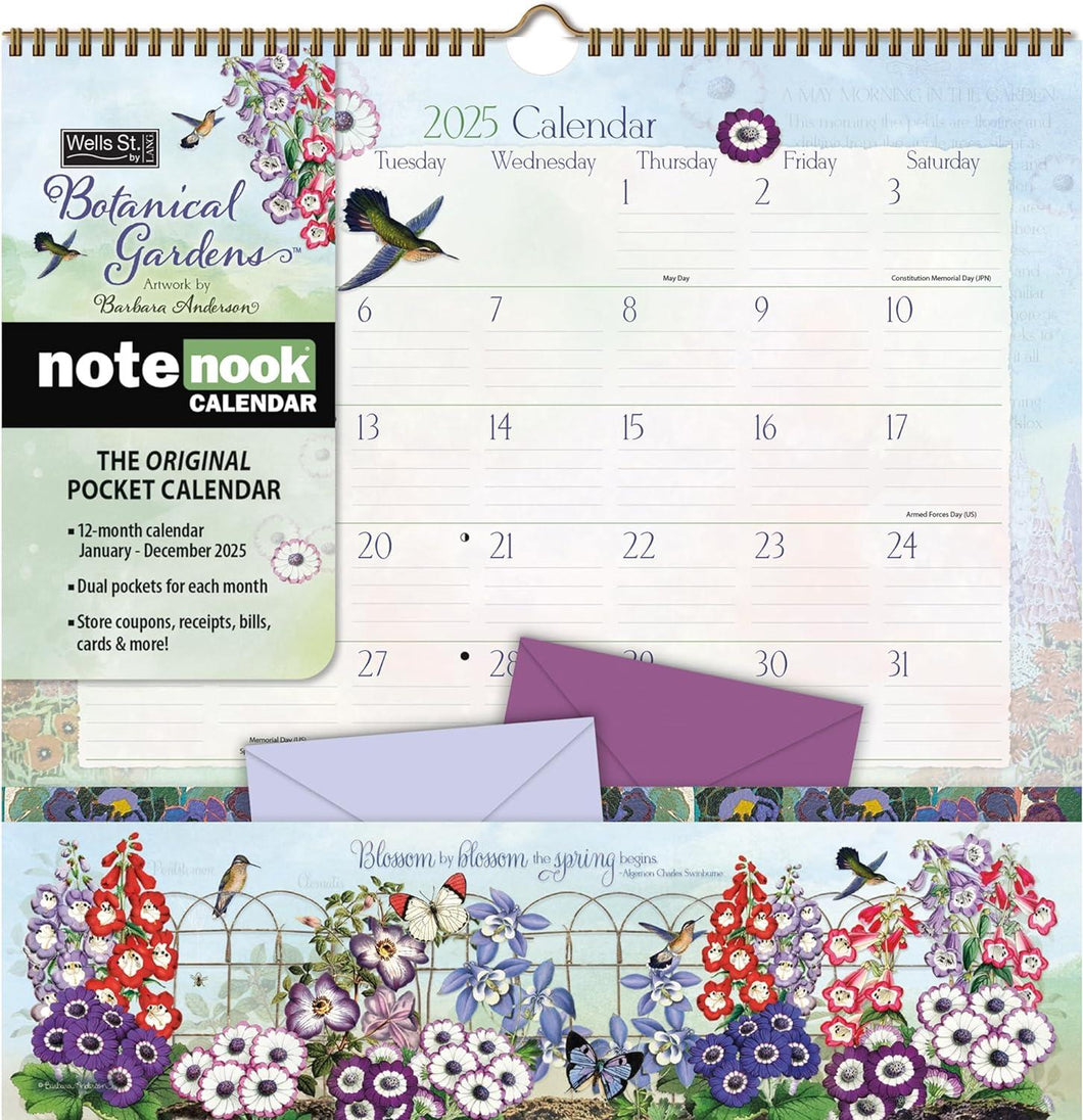 WSBL Botanical Gardens 2025 Note Nook™ Calendar