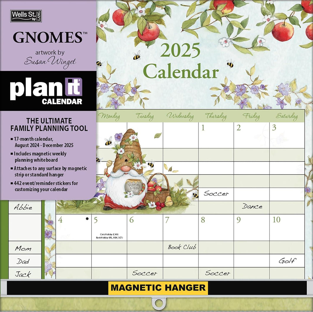 WSBL Gnomes 2025 Plan-It Plus Calendar