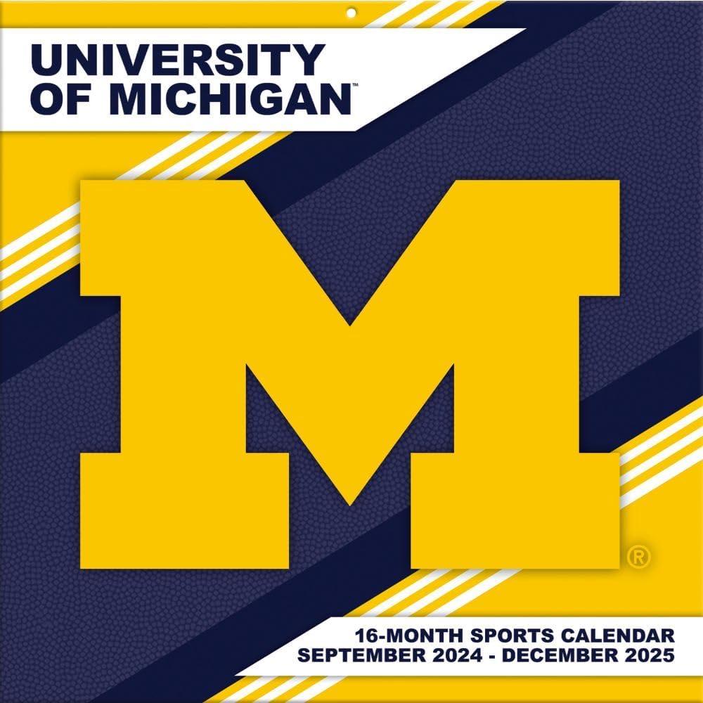 Turner Michigan Wolverines 2025 12x12 Team Wall Calendar