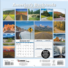 Load image into Gallery viewer, Turner America&#39;s Backroads Photo 2025 Mini Wall Calendar
