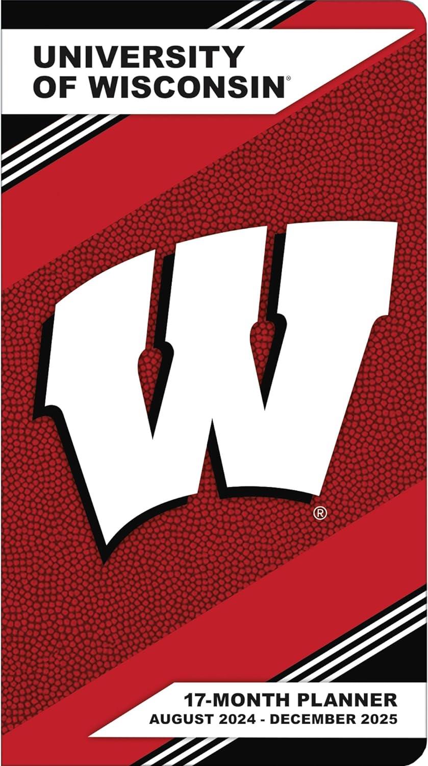 Turner Wisconsin Badgers 2025 17-Month Pocket Planner