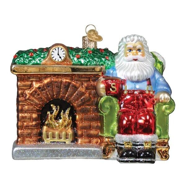 Old World Christmas Santa At Hearth Ornament