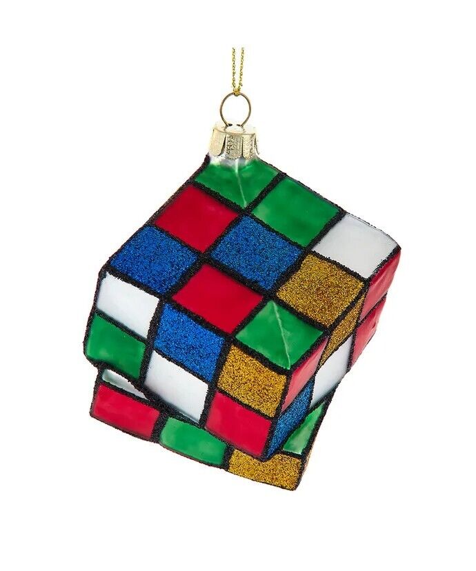 Noble Gems™ Glass Puzzle Cube Ornament NB1803