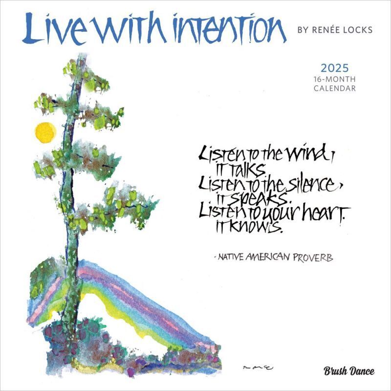 Browntrout Live with Intention 2025 12 x 12 Wall Calendar