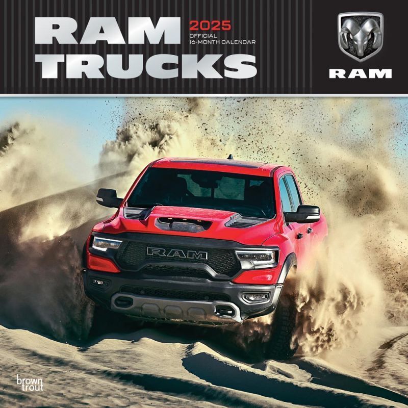 Browntrout Ram Trucks OFFICIAL 2025 12 x 12 Wall Calendar