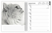 Load image into Gallery viewer, Browntrout Portrait Series: The Regal Cat 2025 6 x 7.75 Engagement Planner
