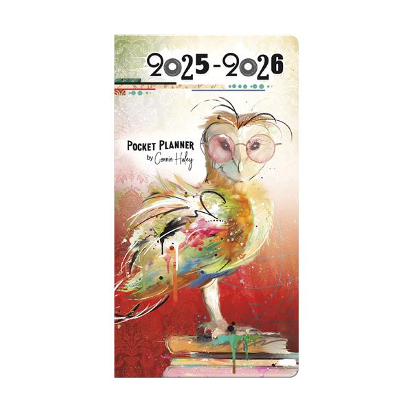 Trends International Owls by Connie Haley 2 Year 2025-2026 Pocket Planner