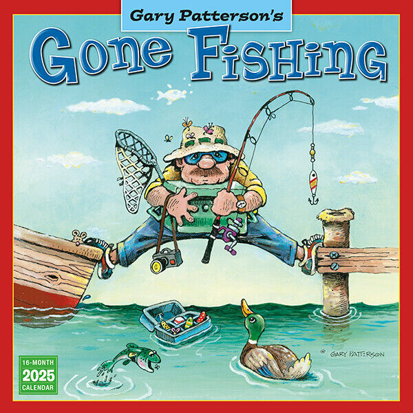 Sellers Publishing Gone Fishing 2025 12 x 12 Wall Calendar