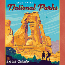 Load image into Gallery viewer, Sellers Publishing Illustrated National Parks 2025 7 x 7 Mini Calendar
