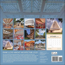 Load image into Gallery viewer, Universe Frank Lloyd Wright Architecture 12x12 2025 Wall Calendar
