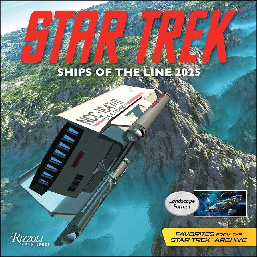 Universe Star Trek Ships of the Line 12x12 2025 Wall Calendar