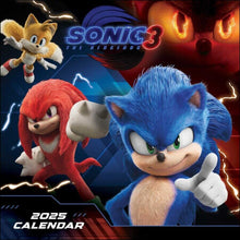 Load image into Gallery viewer, Harry Abrams Sonic the Hedgehog 3 Movie Tie-in 12x12 2025 Wall Calendar
