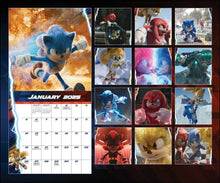 Load image into Gallery viewer, Harry Abrams Sonic the Hedgehog 3 Movie Tie-in 12x12 2025 Wall Calendar
