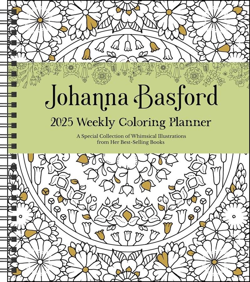 Andrews McMeel Johanna Basford 12-Month 2025 Weekly Coloring Calendar