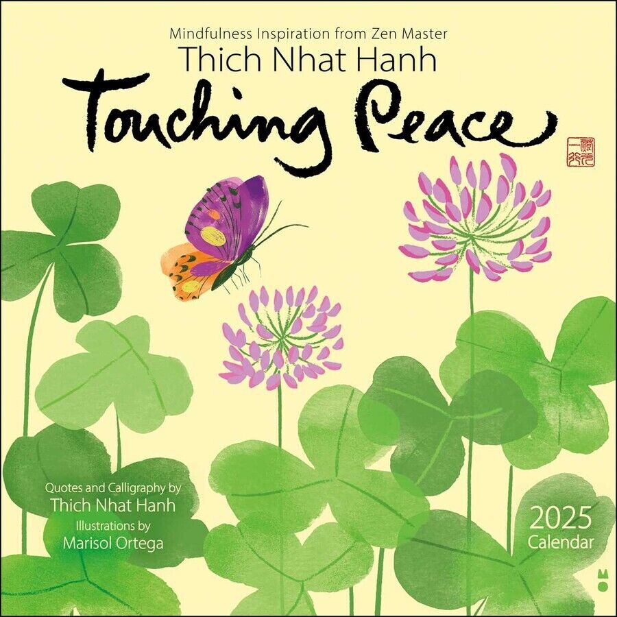 Amber Lotus Thich Nhat Hanh 12x12 2025 Wall Calendar