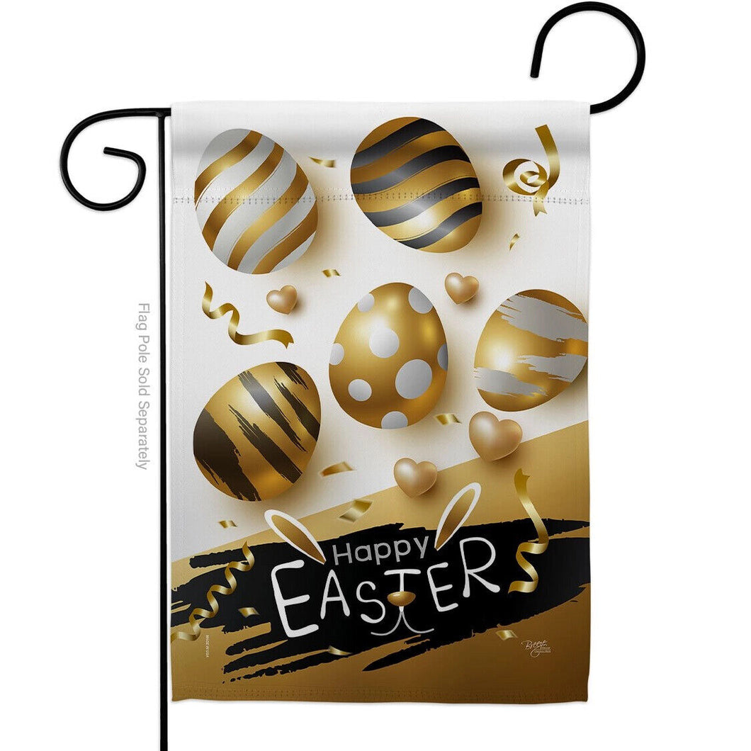 Two Group Flag Golden Eggs Party Springtime Easter Decor Flag