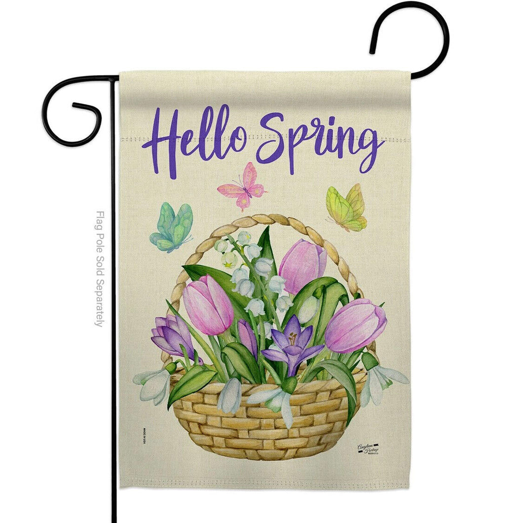 Two Group Flag Spring Garden Floral Friends Decor Flag