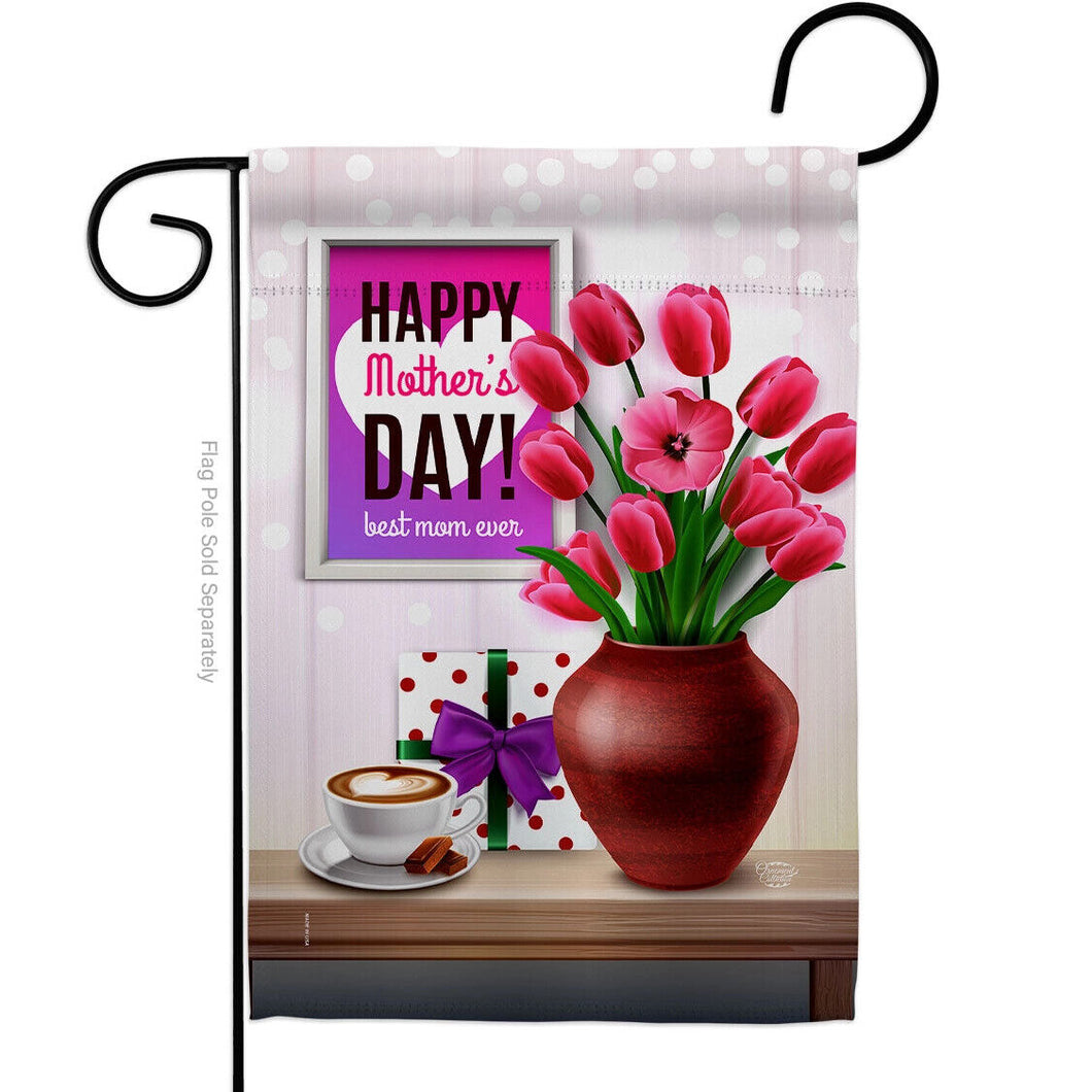 Two Group Flag Flag Mommy Day Mother Floral Tulips Garden House 2-Sided