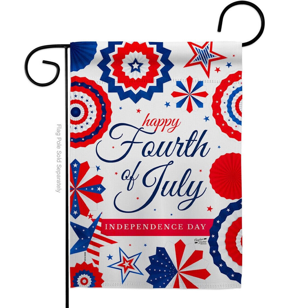 Two Group Flag Redhite July 4 Americana Fourth of Decor Flag