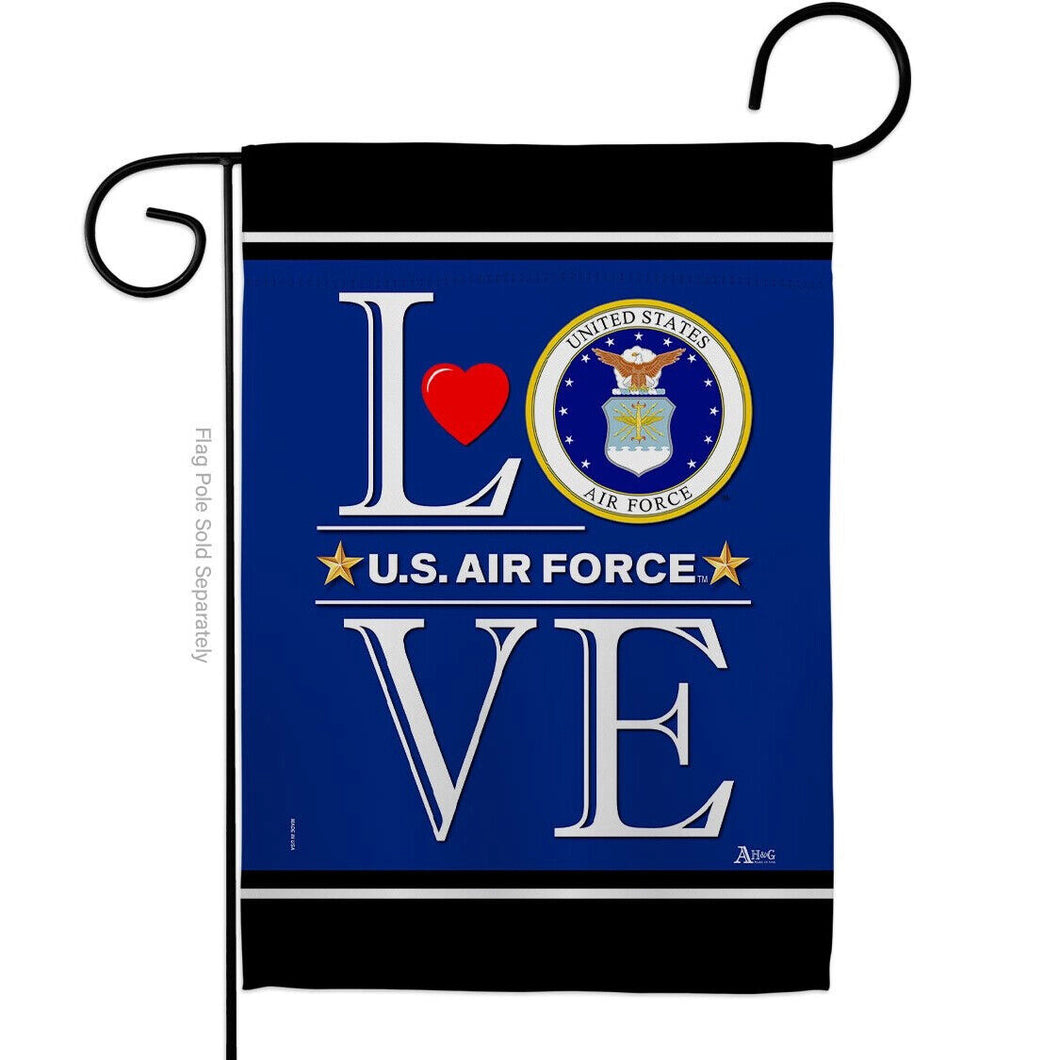 Two Group Flag US Air Force Love Armed Forces Military Decor Flag