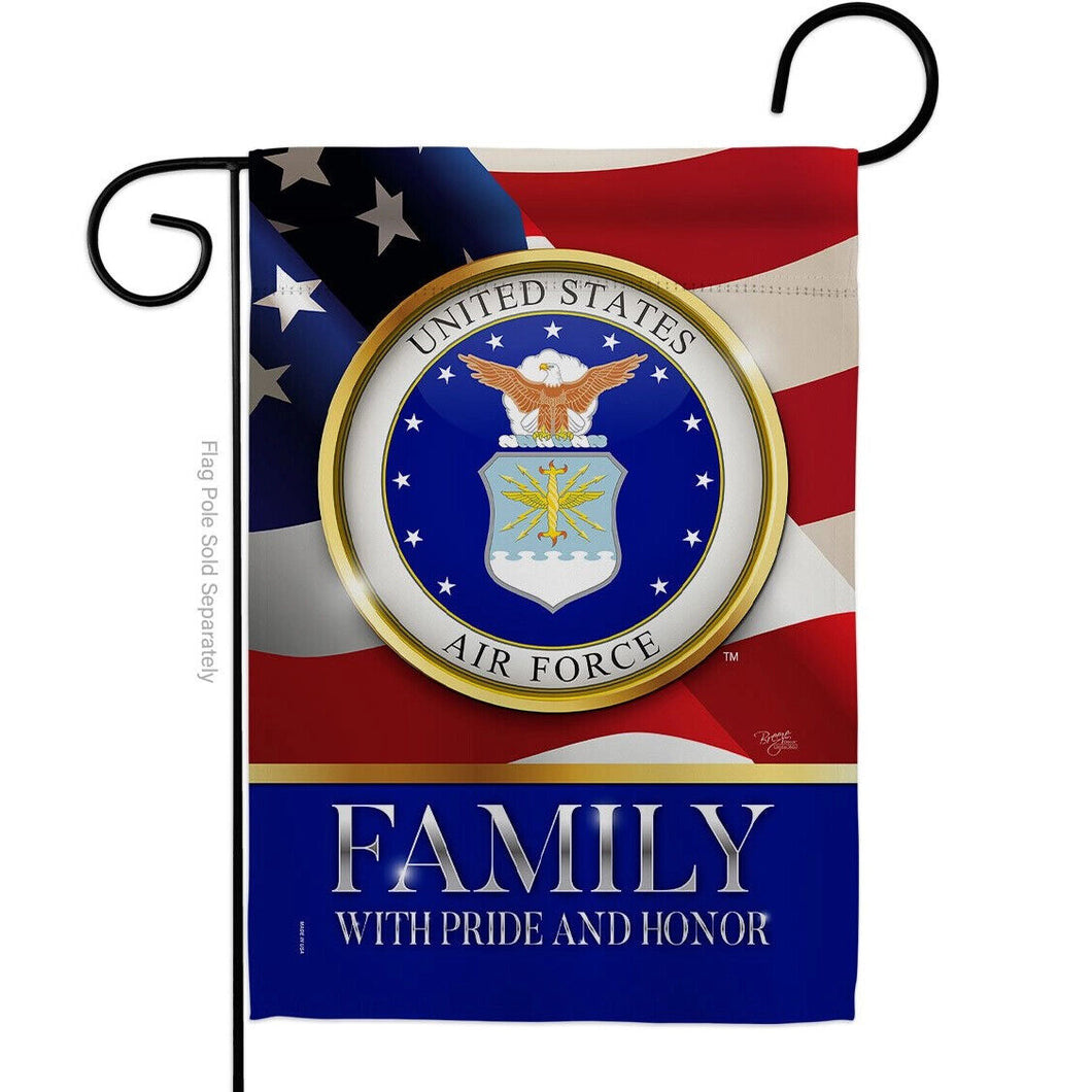 Two Group Flag US Air Force Family Honor Armed Forces Military USA Flag