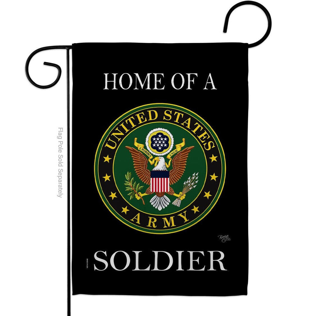 Two Group Flag Home of Army Soldier Armed Forces Military Decor Flag