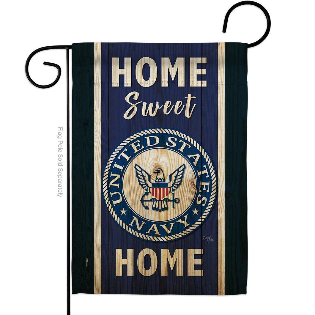 Two Group Flag Home Sweet Navy Armed Forces Military Decor Flag