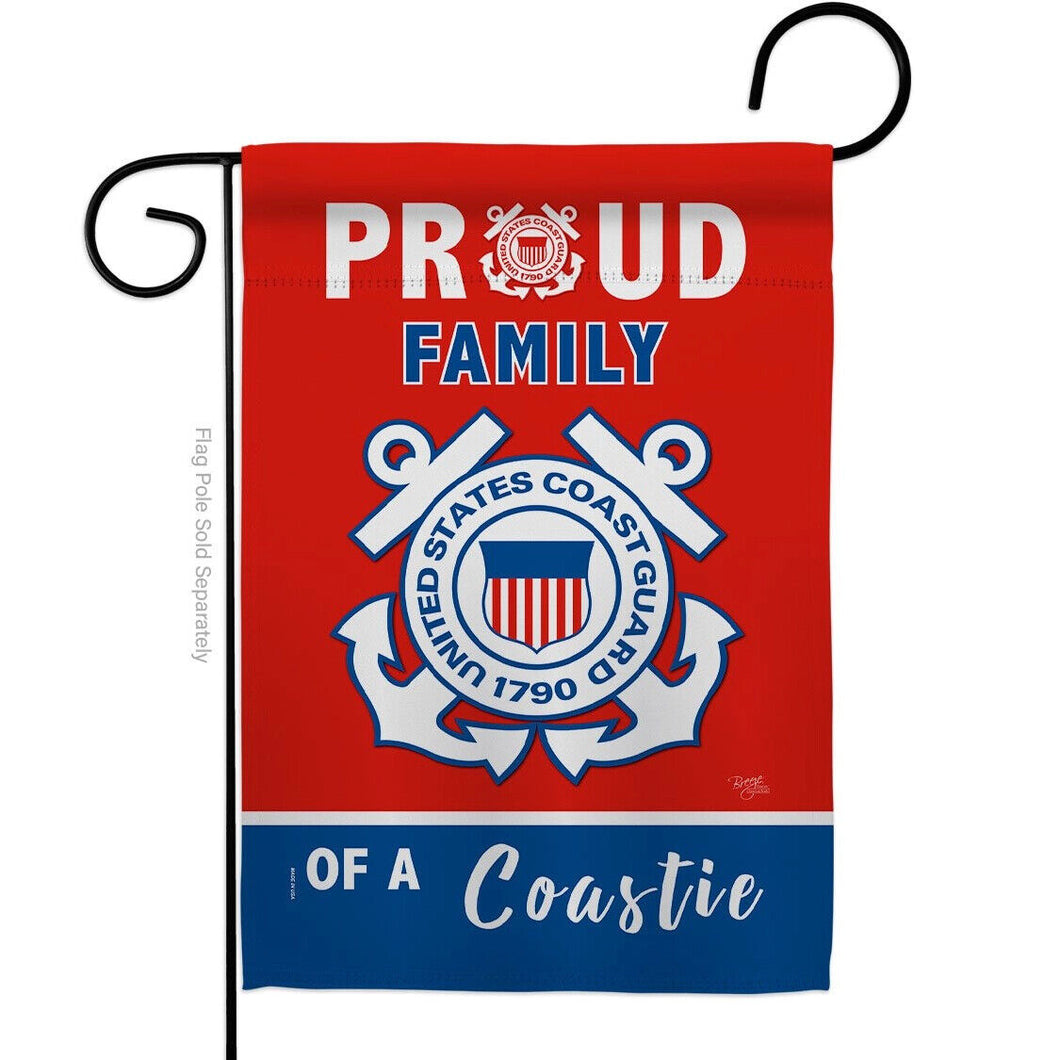 Two Group Flag Proud Family Coastie Armed Forces Military Coast Guard Flag