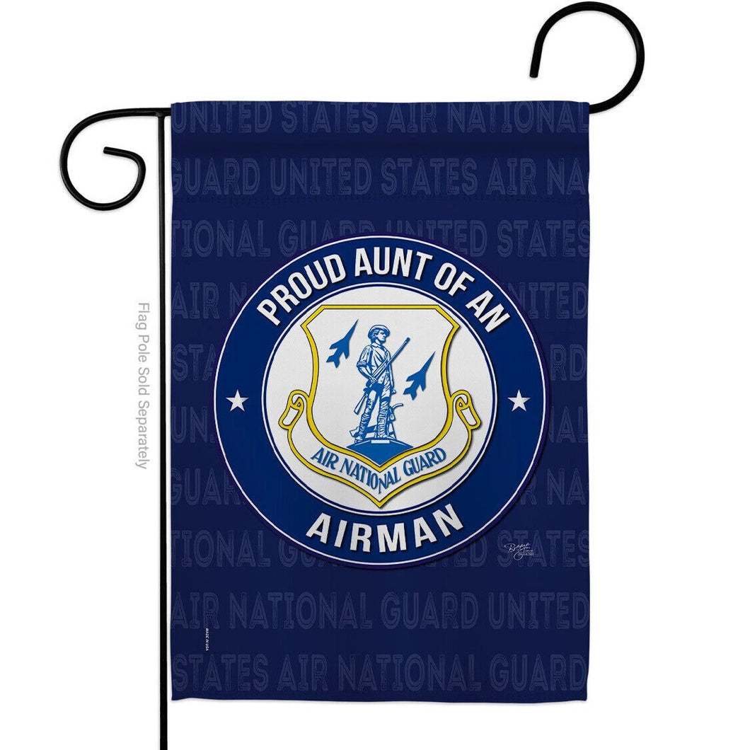 Two Group Flag Air Force Proud Aunt Airman Military National Guard Flag