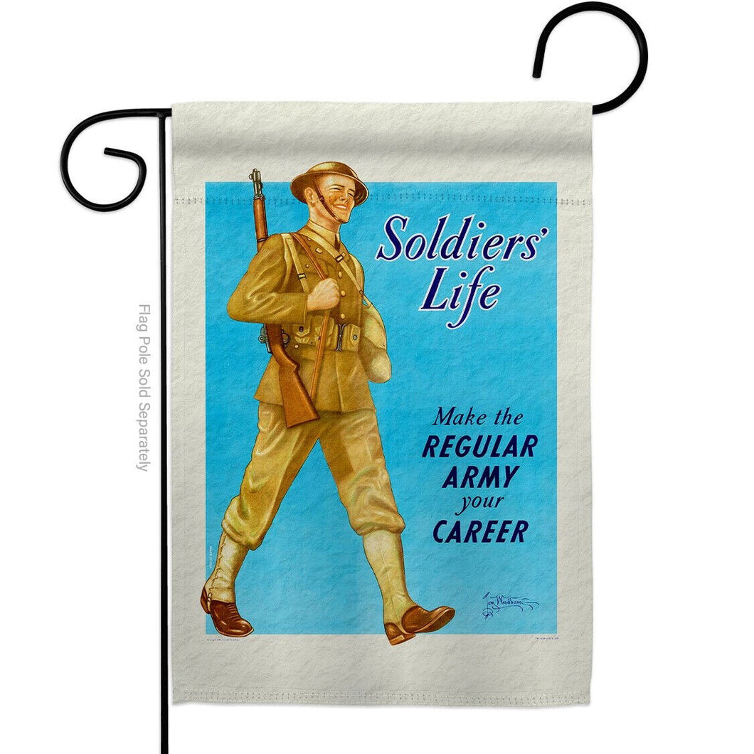 Two Group Flag Soldiers' Life Armed Forces Military Army US Historic Flag