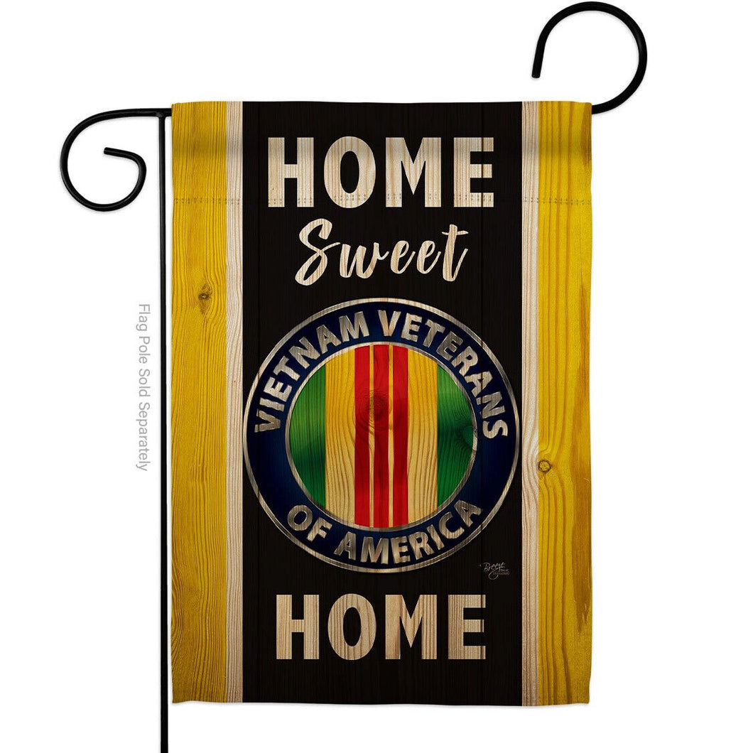 Two Group Flag Home Sweet Vietnam Armed Forces Military Service Decor Flag