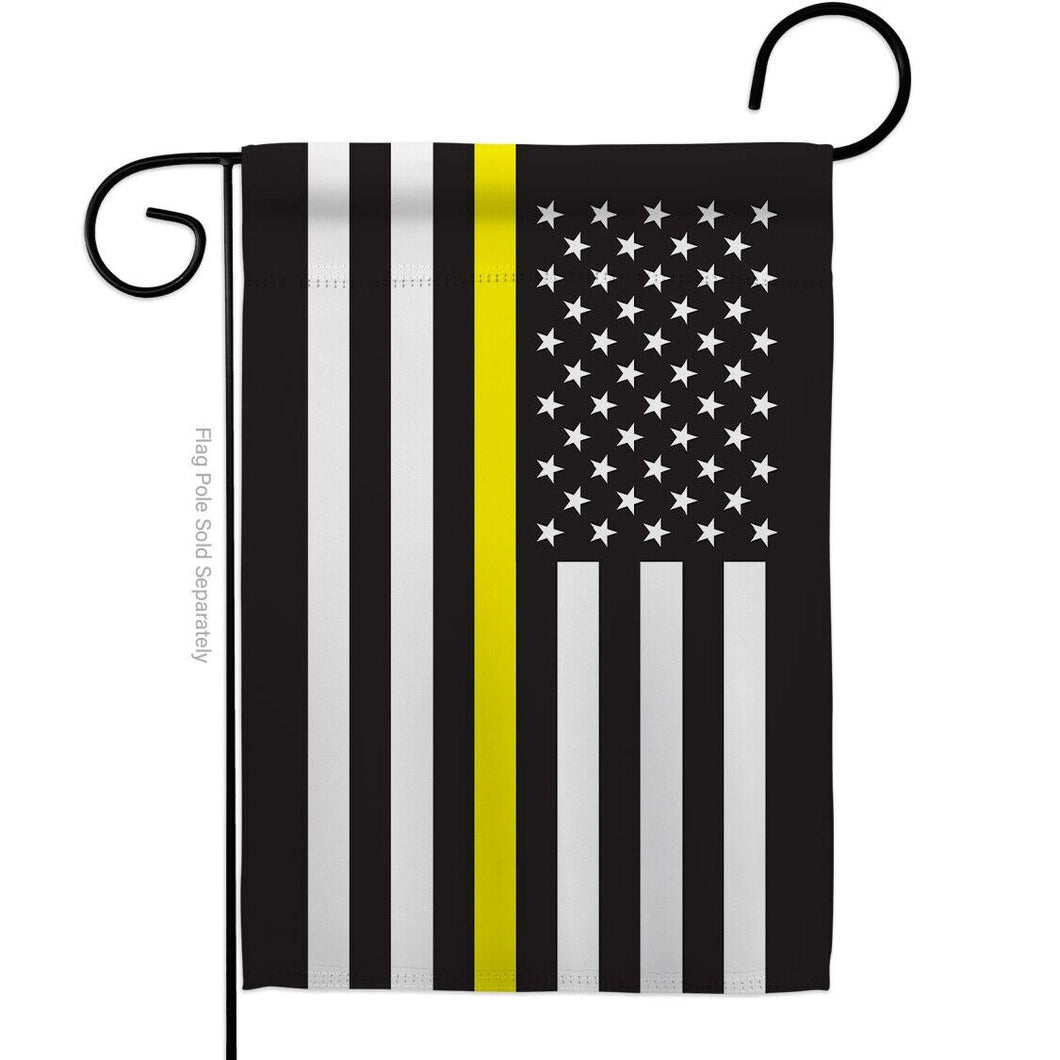 Two Group Flag US Thin Yellow Line Armed Forces Military Service USA Flag