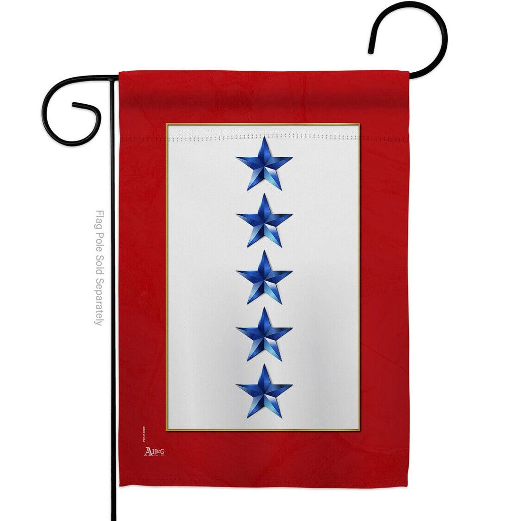 Two Group Flag Flag Five Blue Stars Military Service Garden House 2-Sided