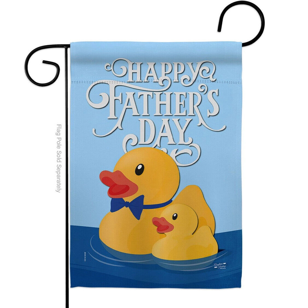 Two Group Flag Daddy Yellow Duckie Family Father Day Critter Decor Flag