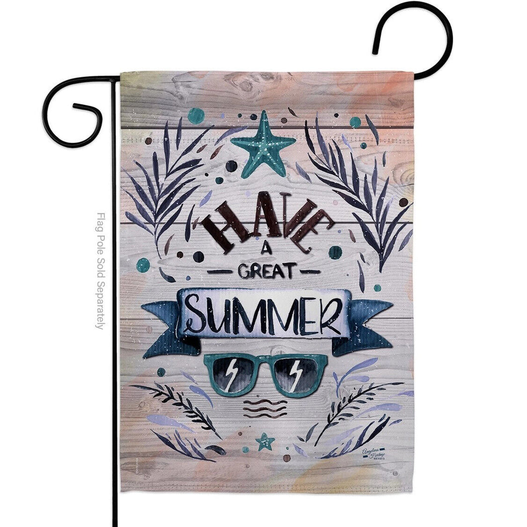 Two Group Flag Have a Great Summer Summertime Fun and Sun Decor Flag