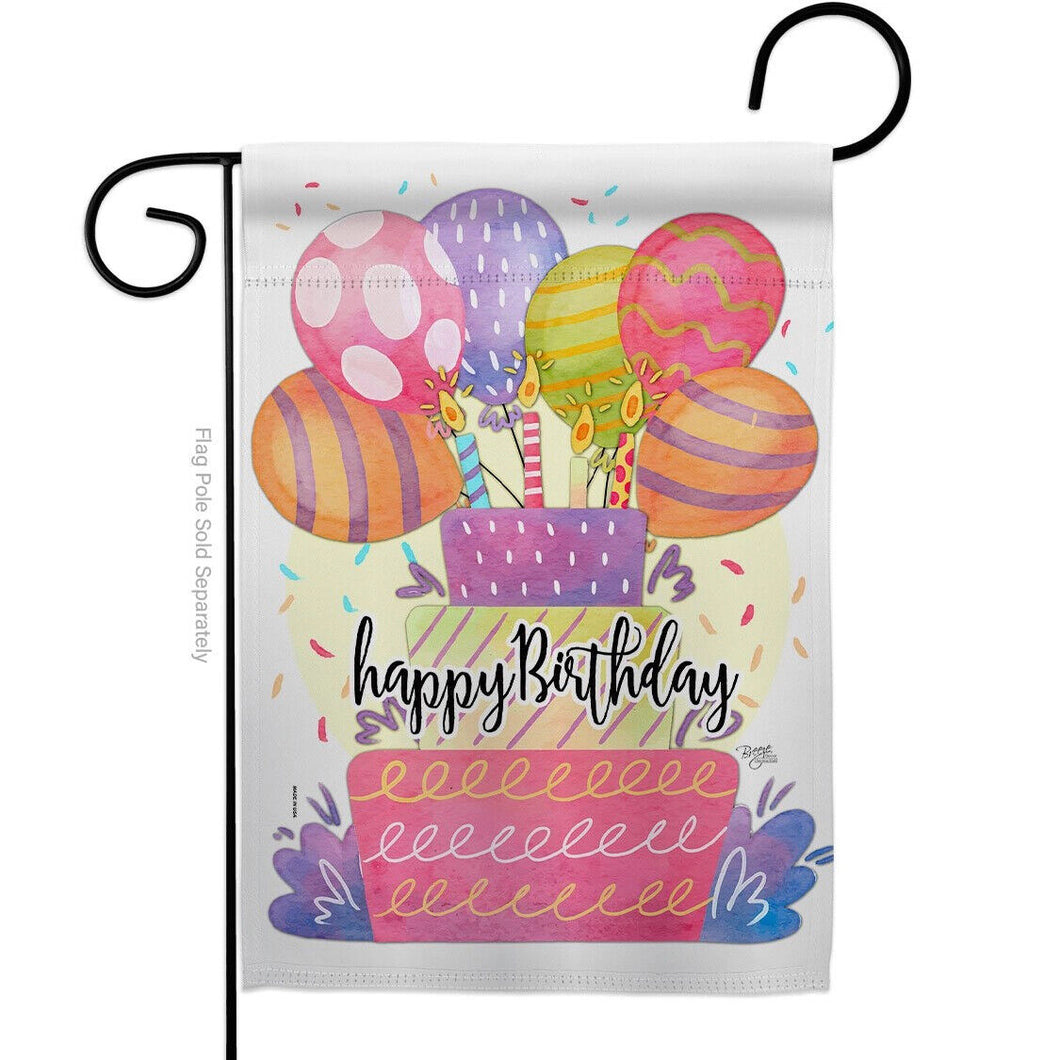 Two Group Flag Happy Birthday Balloon Celebration Sweet Decor Flag