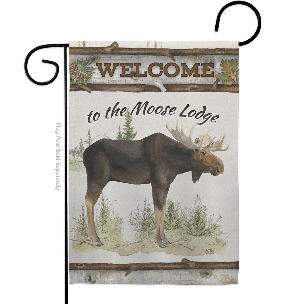 Two Group Flag The Moose Lodge Outdoorildlife Decor Flag