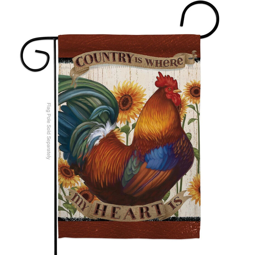 Two Group Flag Country My Heart Animals Barnyard Animal Primitive Flag