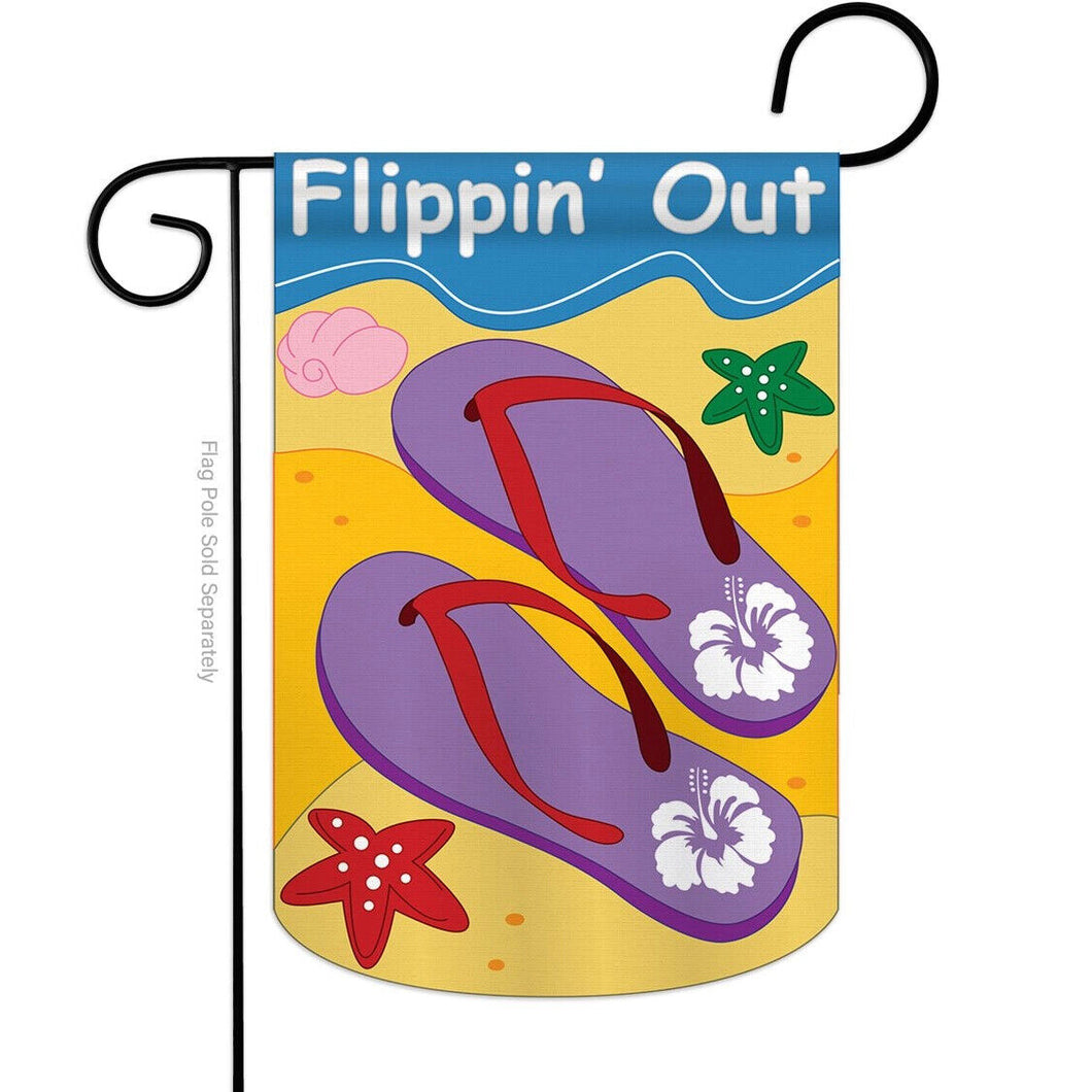 Two Group Flag Flippin' Out Coastal Beach Fun and Sun Decor Flag