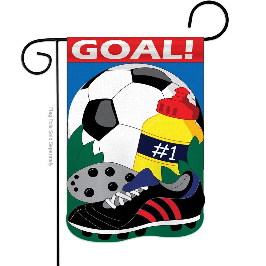 Two Group Flag Goal Sports Soccer Decor Flag